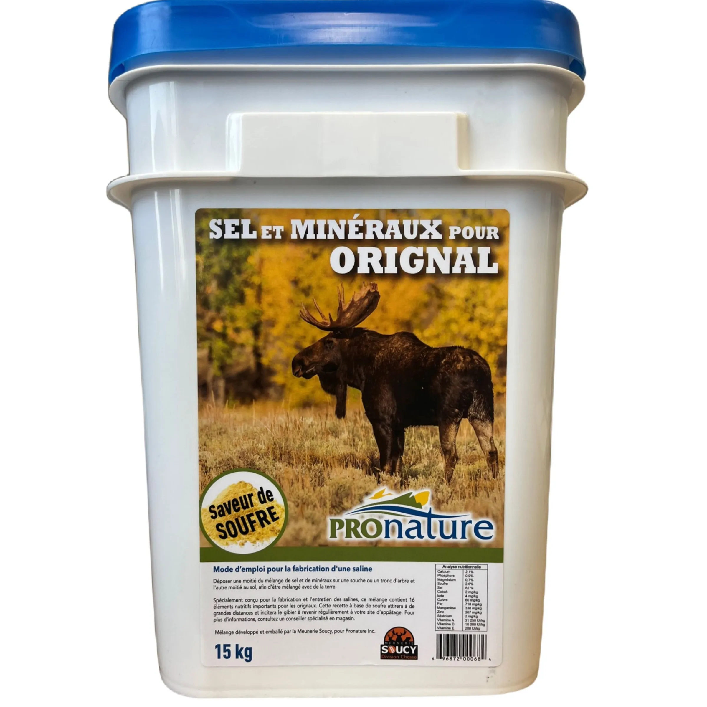 Bucket of salt and minerals for moose - 15 kg^Meunerie Soucy Clearance