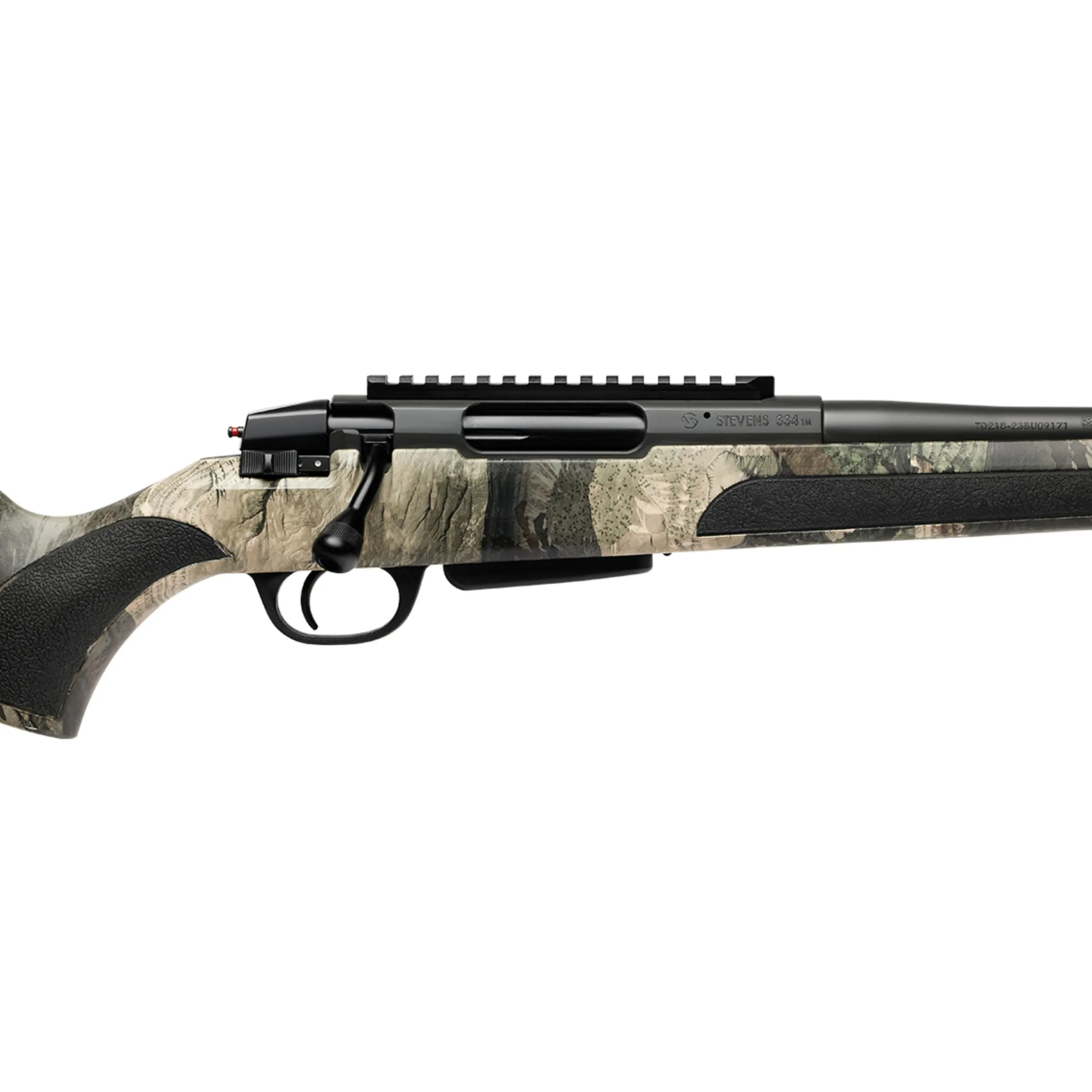 Camo "Stevens Series 334" bolt action rifle with Engage 3-9x40 scope^Savage Sale