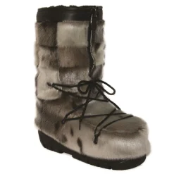 checked style Seal fur boots - Men's