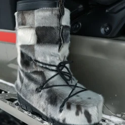 Checked style Seal fur boots - Women's^Bilodeau New