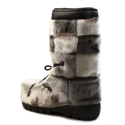 Checked style Seal fur boots - Women's^Bilodeau New