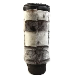 Checked style Seal fur boots - Women's^Bilodeau New