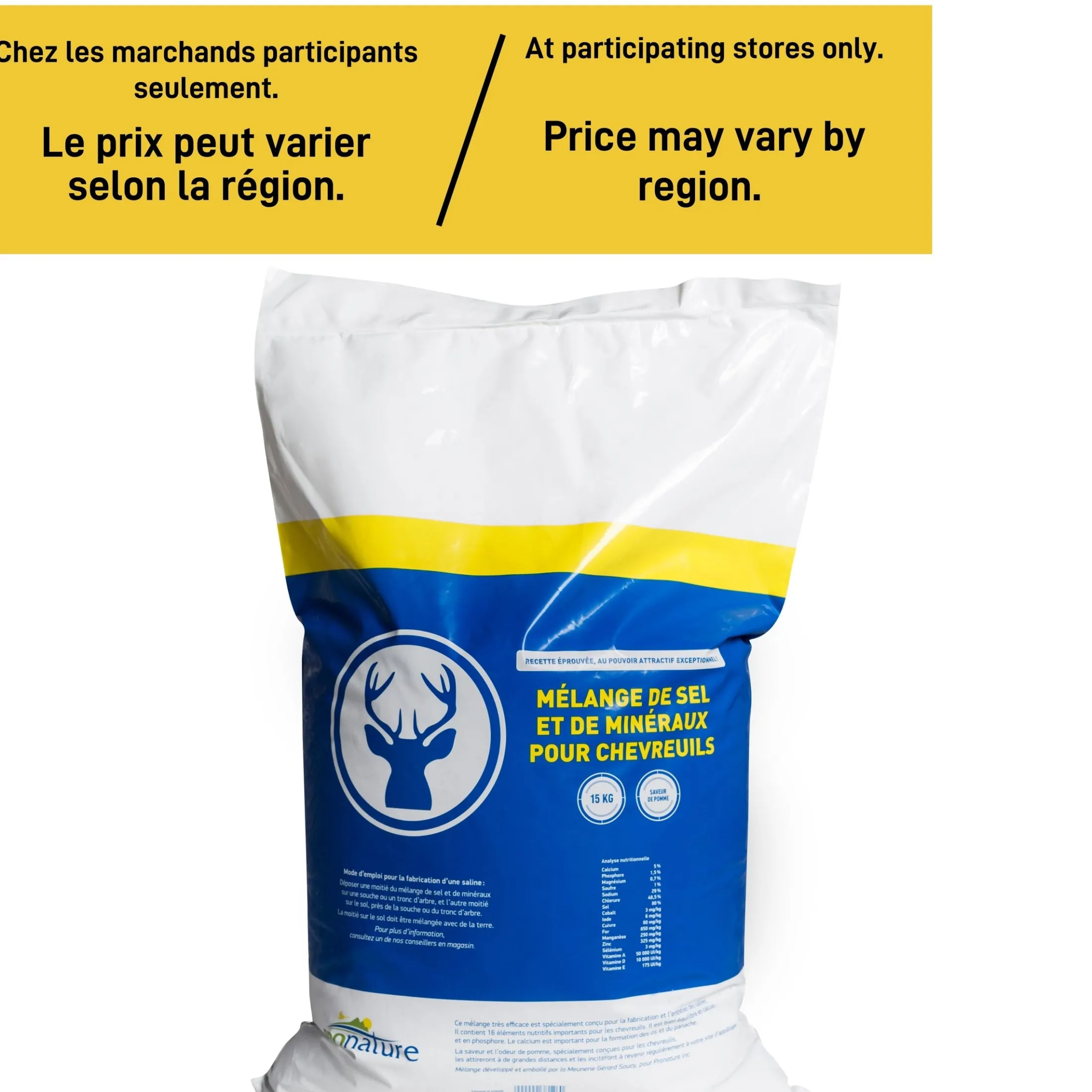 Deer salt and minerals bag mix - 15kg