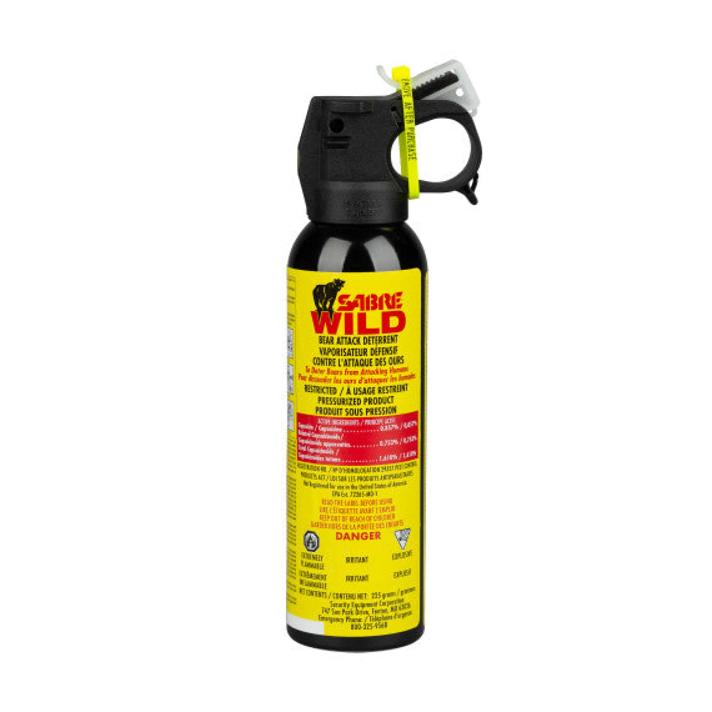 Deterrent for bear attacks^Sabre Wild Hot