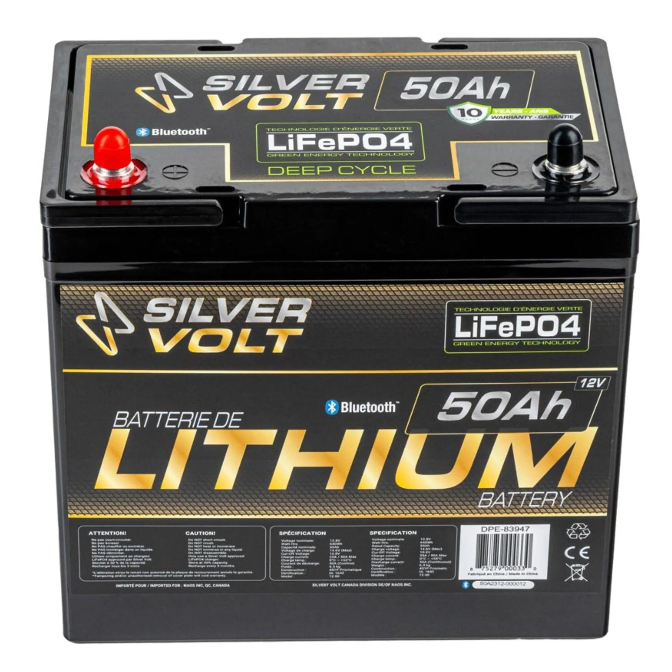LiFePO4 Rechargeable Lithium battery - 50 A
