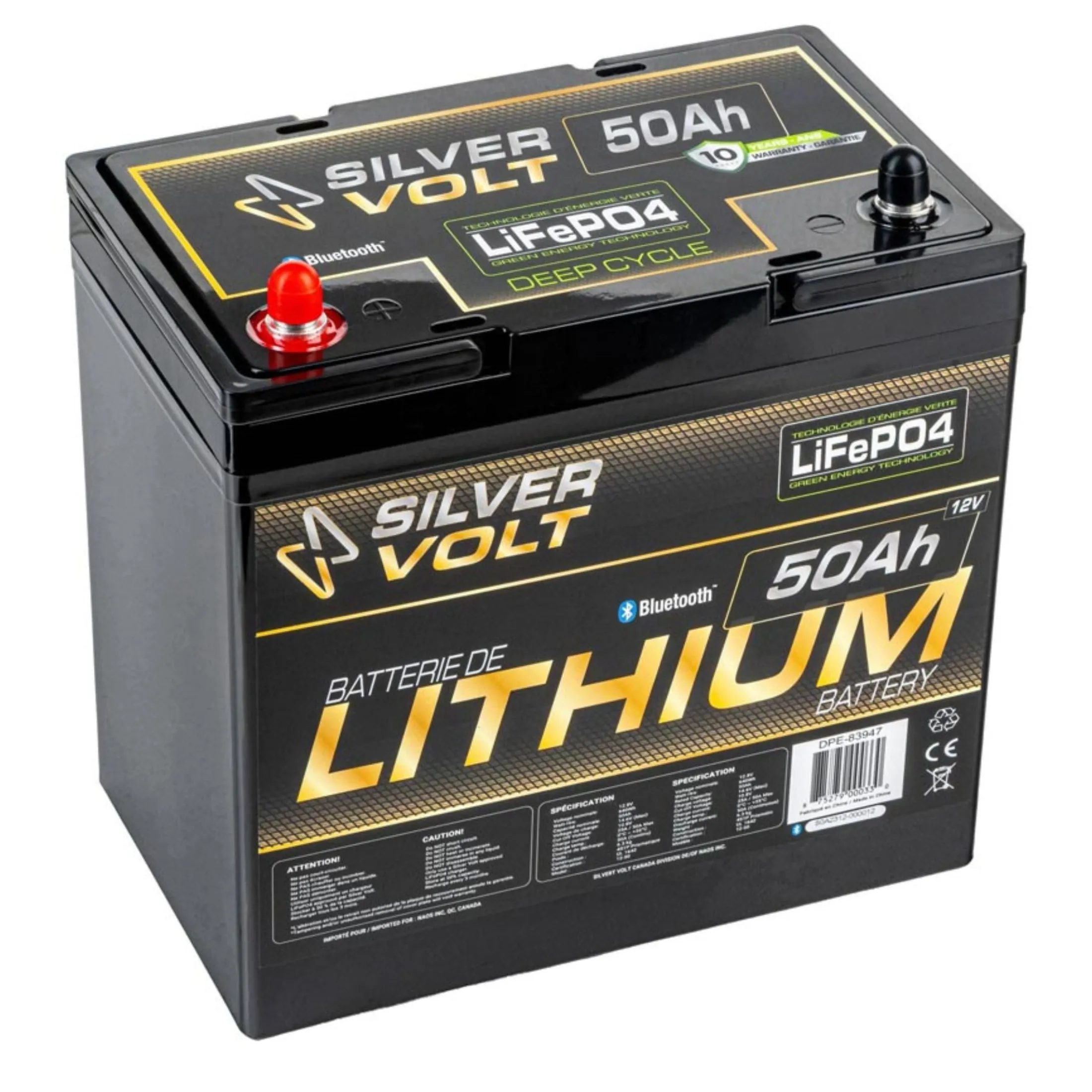 LiFePO4 Rechargeable Lithium battery - 50 A