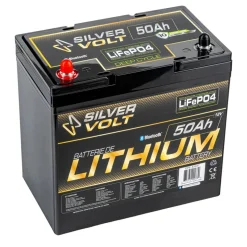 LiFePO4 Rechargeable Lithium battery - 50 A^Silver Volt Discount