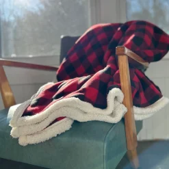 Plaid Polar blanket lined