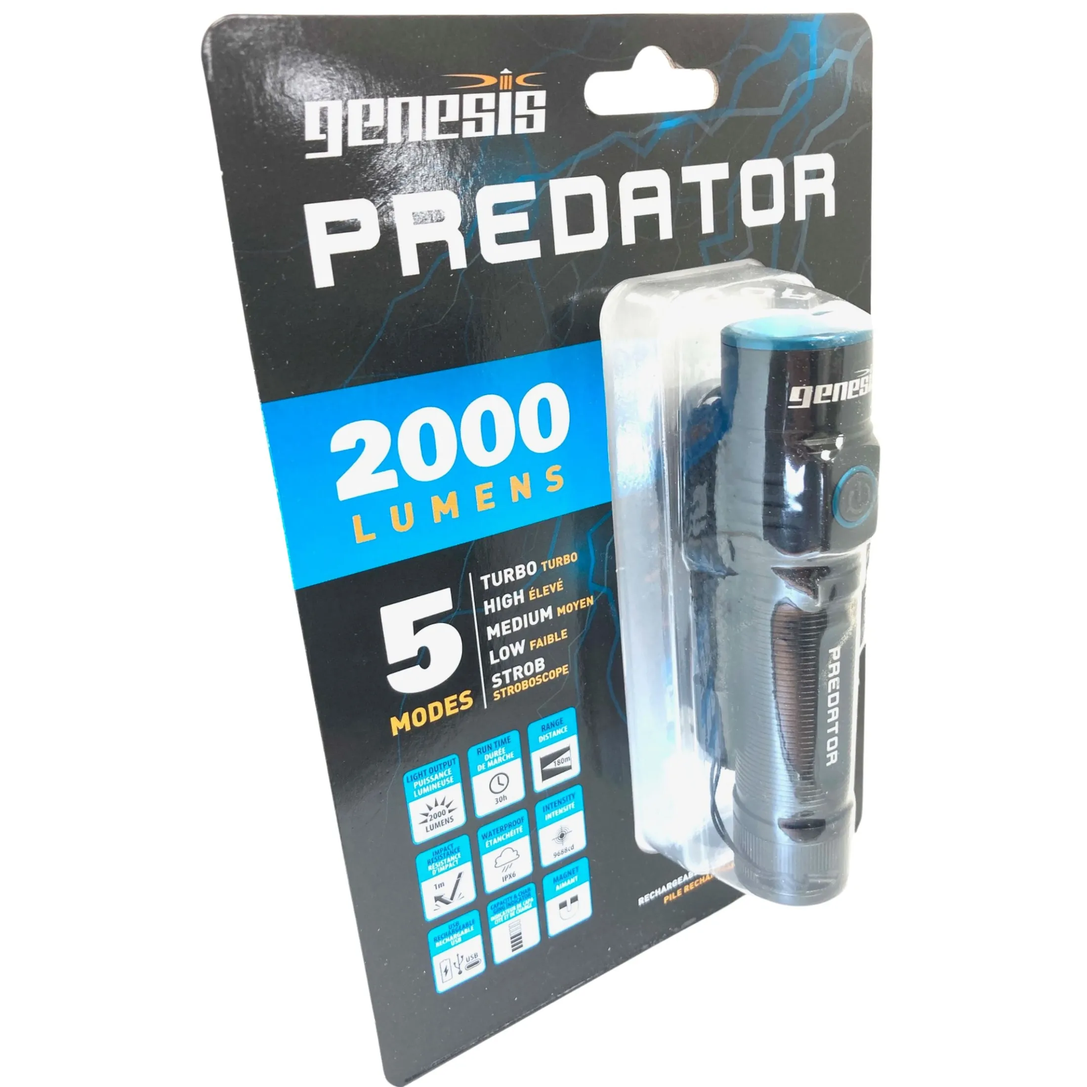 Predator 2000 Rechargeable flashlight