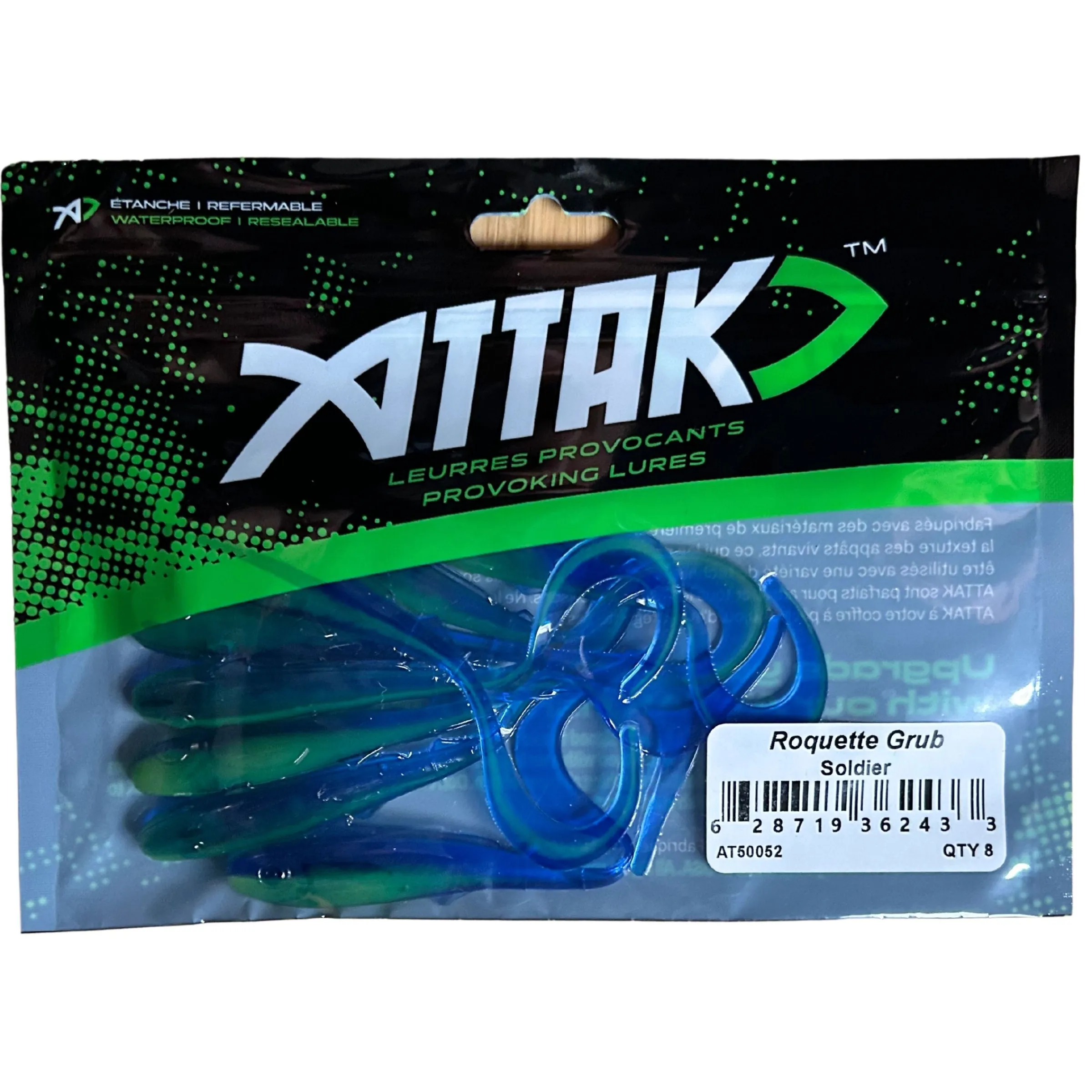 Roquette Grub Soft baits - 8/pkg^Attak Sale