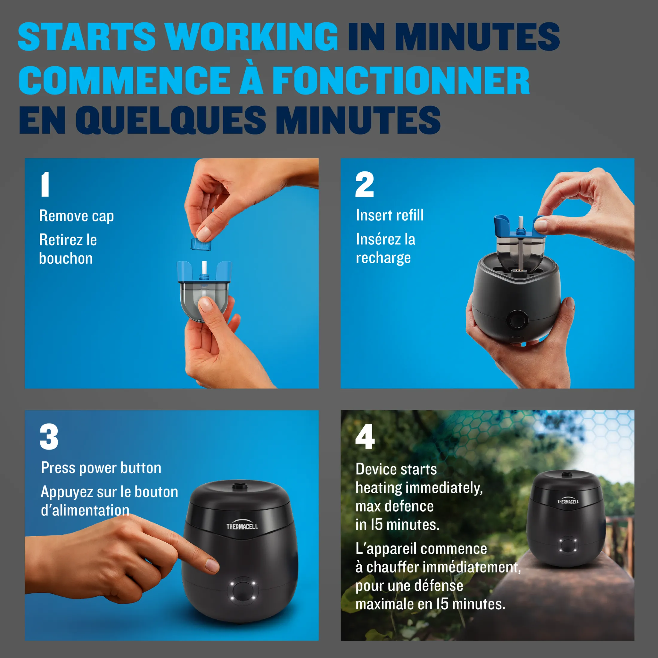 Thermacell E-ZoneGuard Rechargeable Mosquito Repellent Refill 72-Hour Pack