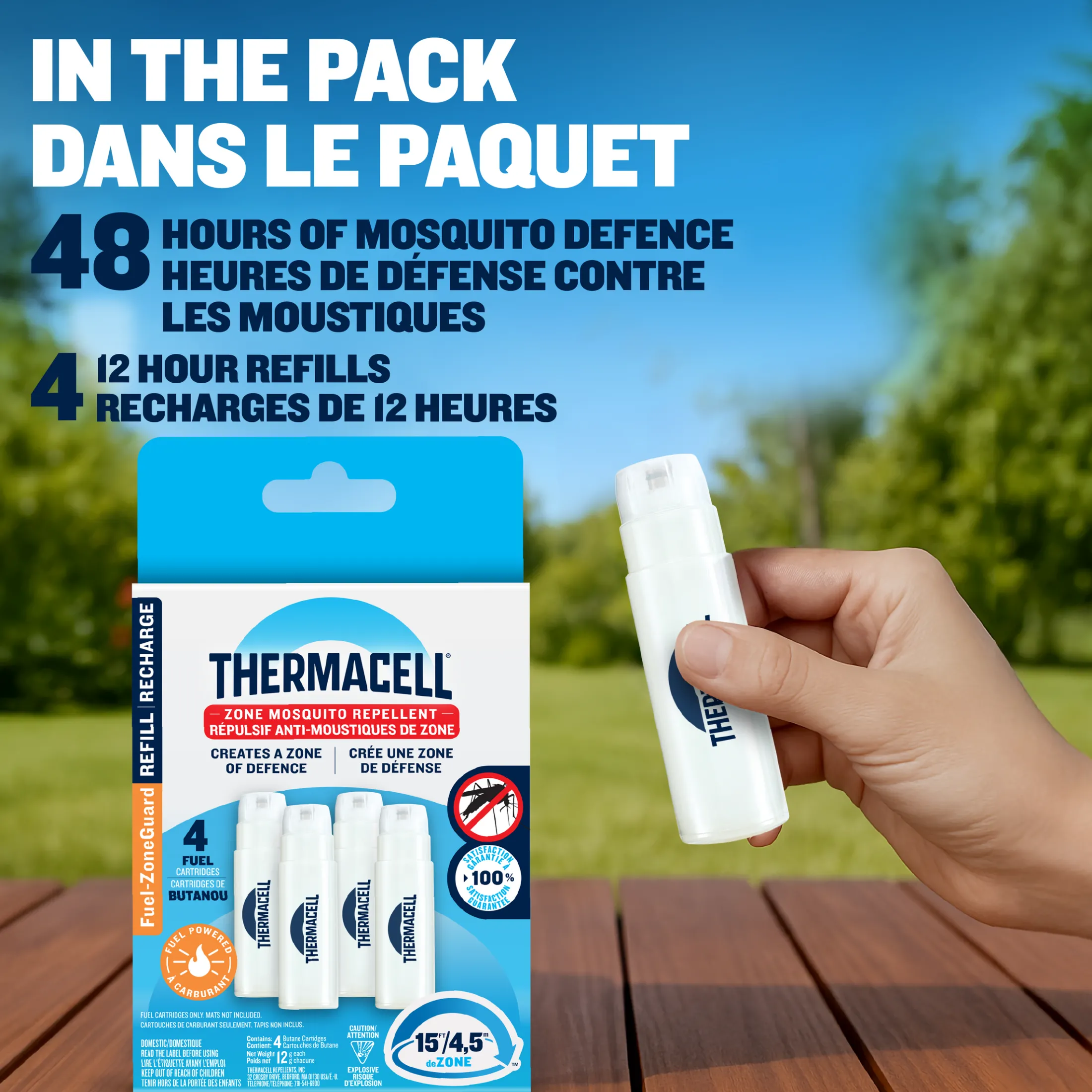 Thermacell Fuel-ZoneGuard Mosquito Repellent Butane Fuel Refill 48-Hour Pack