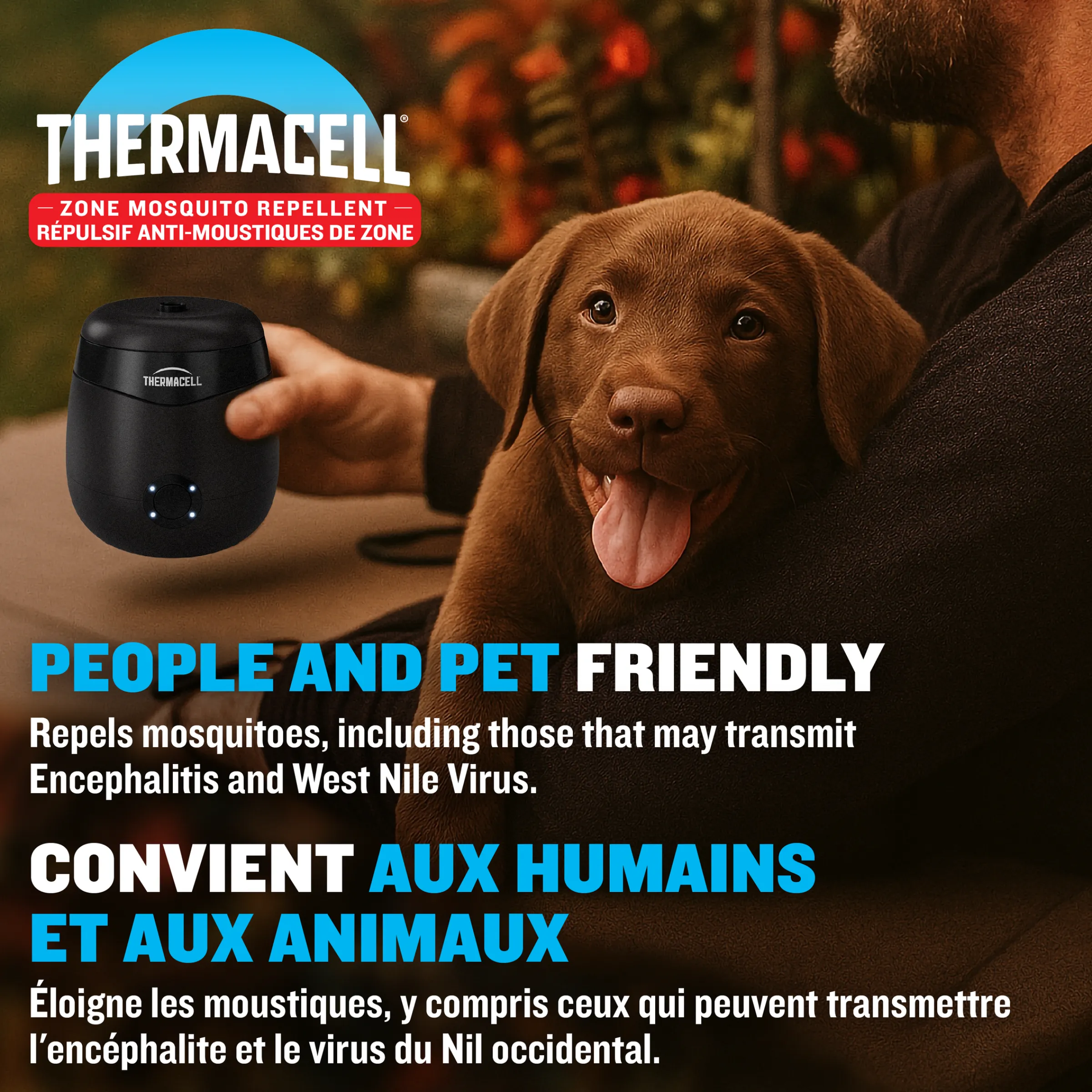 E-ZoneGuard Patio Rechargeable Mosquito Repeller^Thermacell Hot