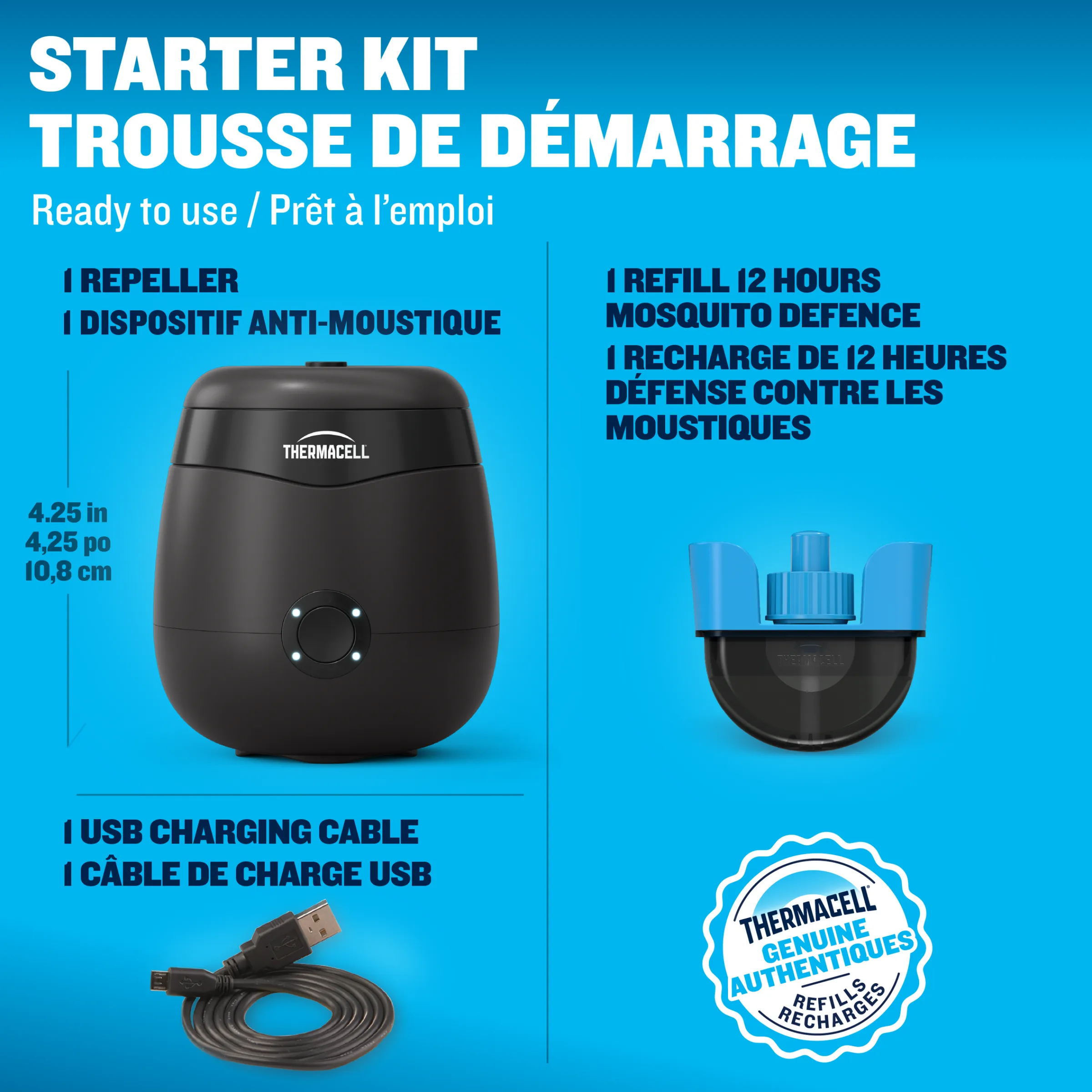 E-ZoneGuard Patio Rechargeable Mosquito Repeller^Thermacell Hot