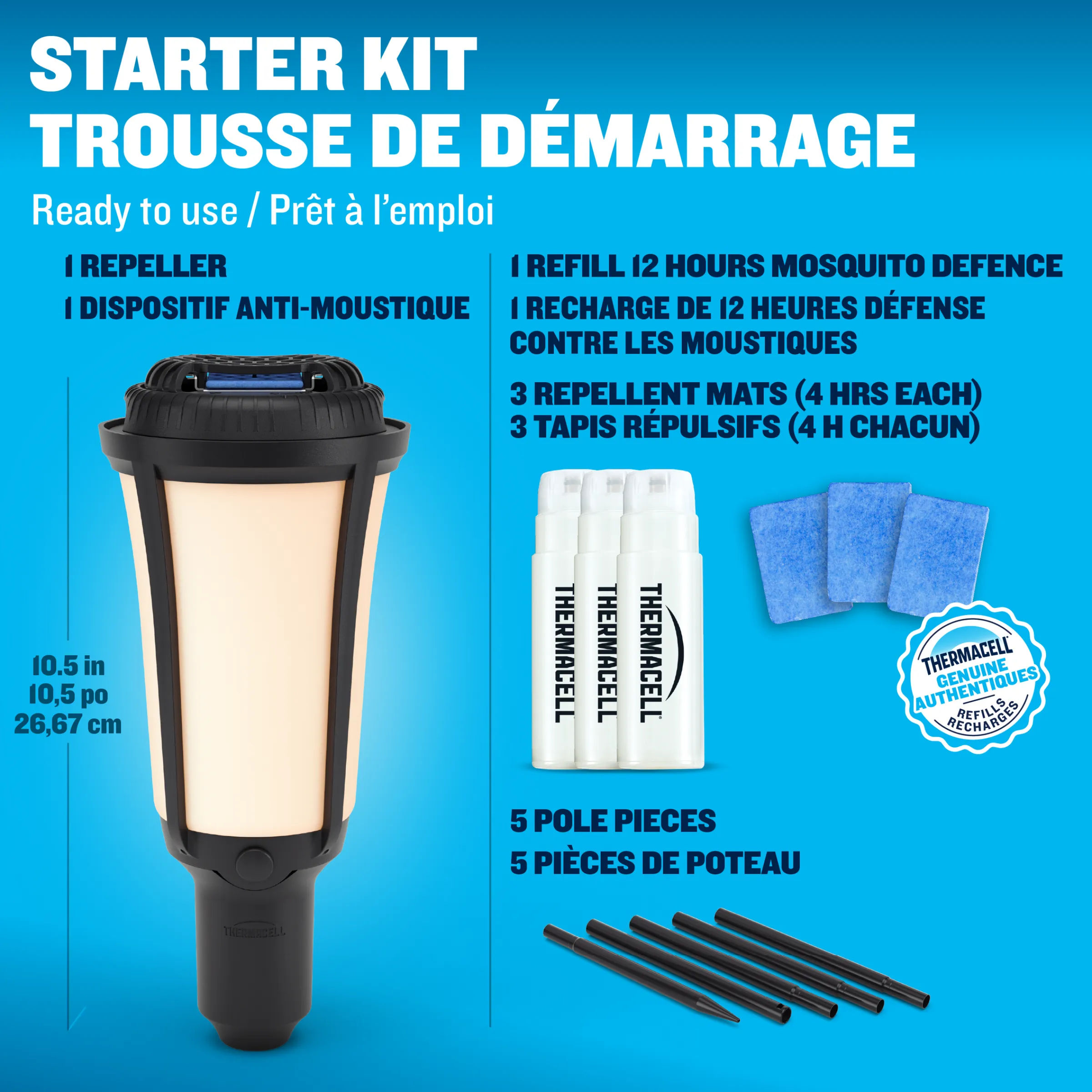Fuel-ZoneGuard Glow Fuel Powered Mosquito Repeller + Torch^Thermacell Clearance