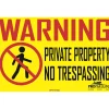 “Warning private property” sign