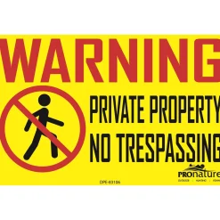 “Warning private property” sign^Pronature Outlet