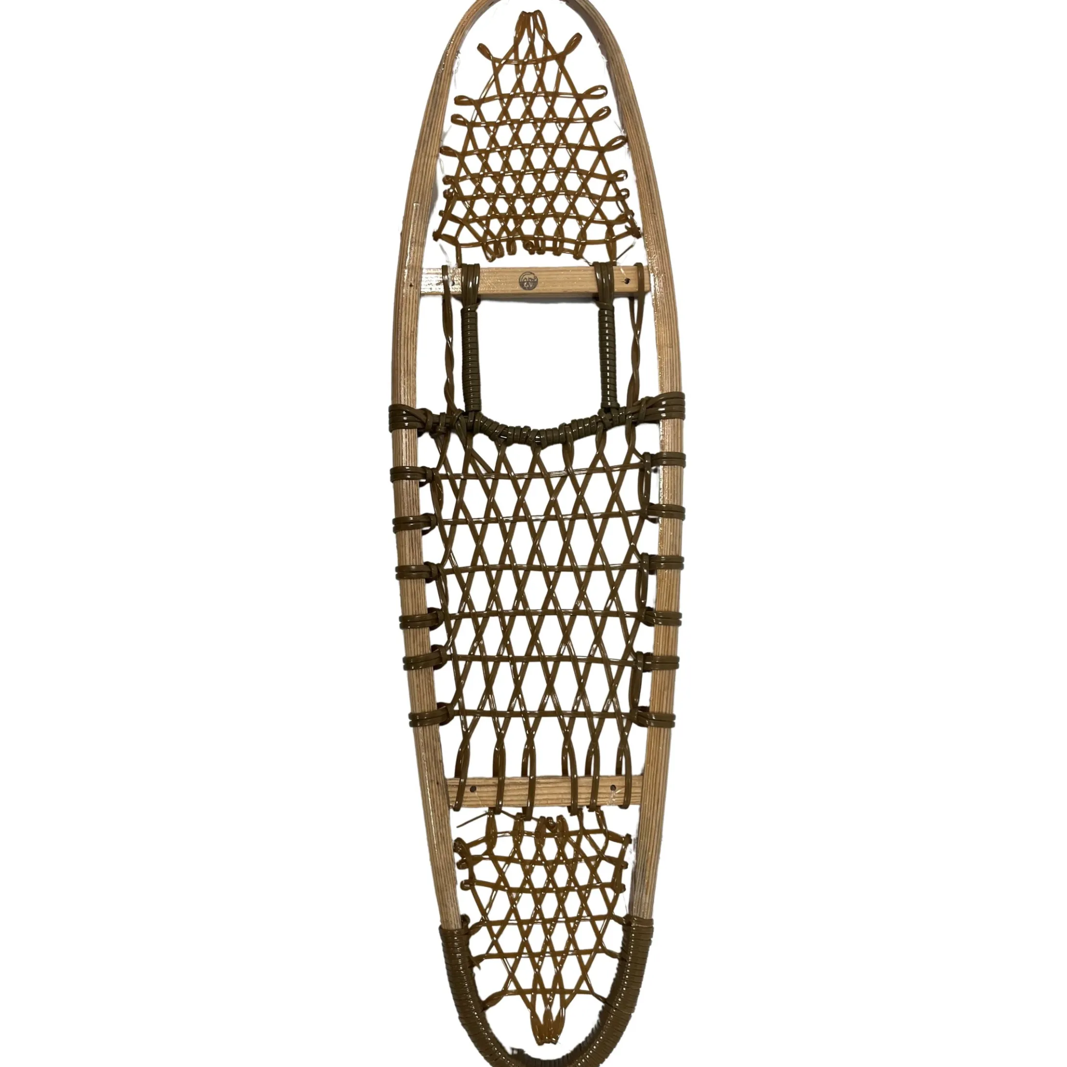 Wood snowshoes with synthetic laces - Modified bear paw