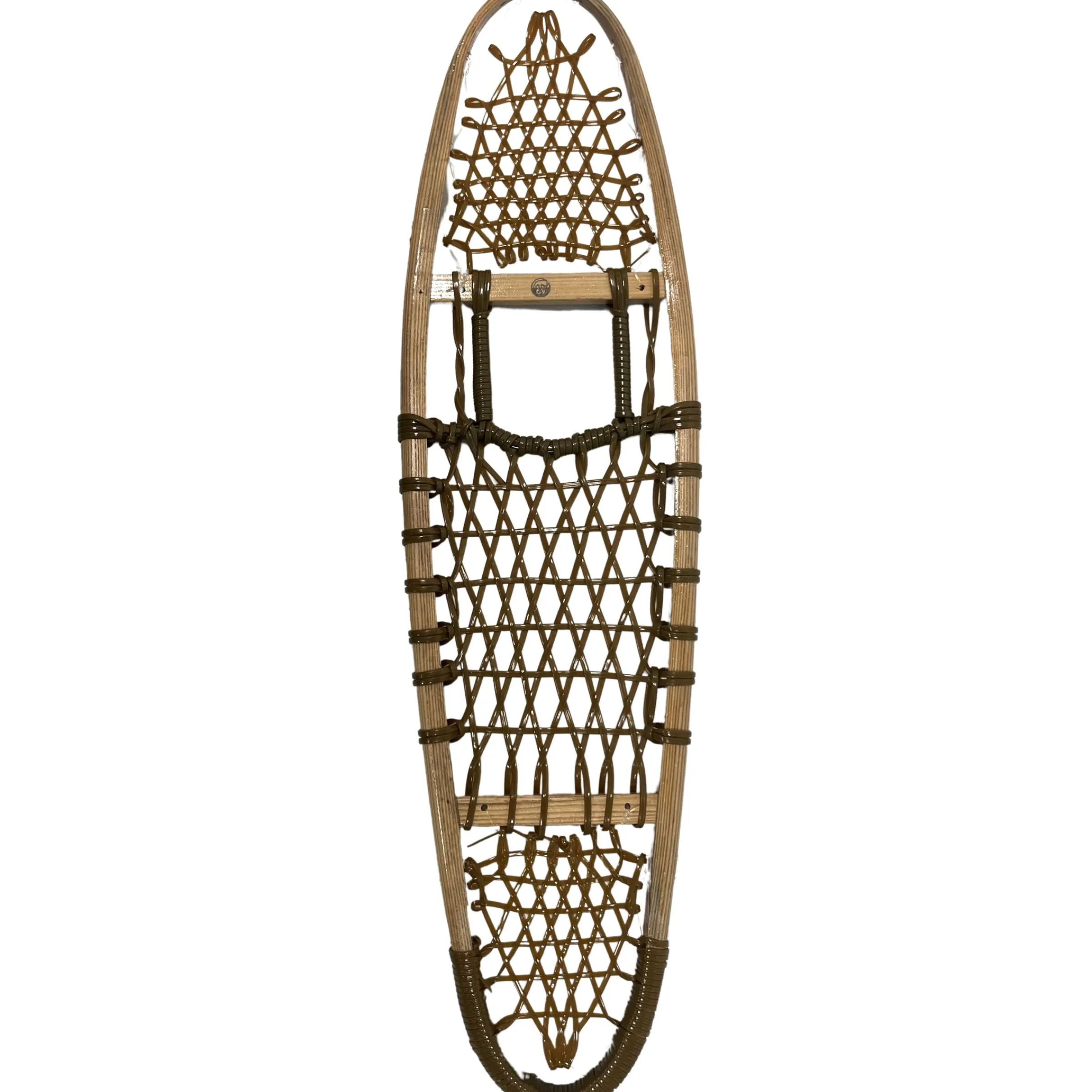 Wood snowshoes with synthetic laces - Modified bear paw^GV Best